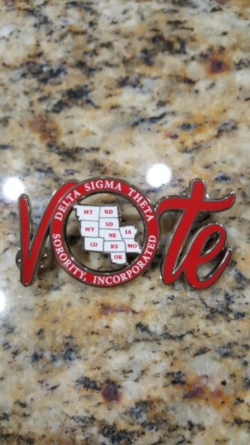 Central Region VOTE Pin - Delta Sigma Theta
