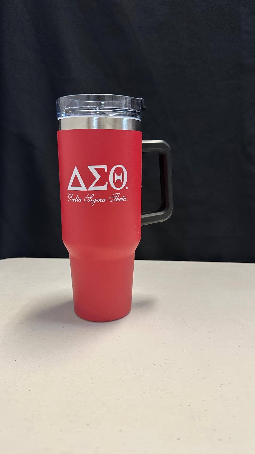 40 oz. Stanley style Delta Sigma Theta Vacuum Sealed Mug with handle