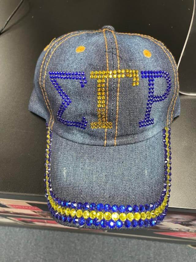 Denim Rhinestone Baseball Cap-SGRHO