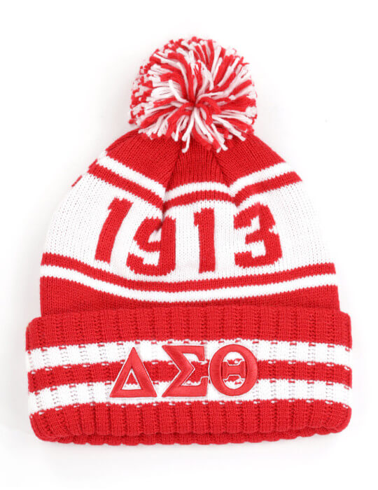 Delta Sigma Theta-Pom Pom Beanie BBG