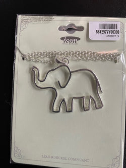 SILVER OR GOLD ELEPHANT PENDANT NECKLACE