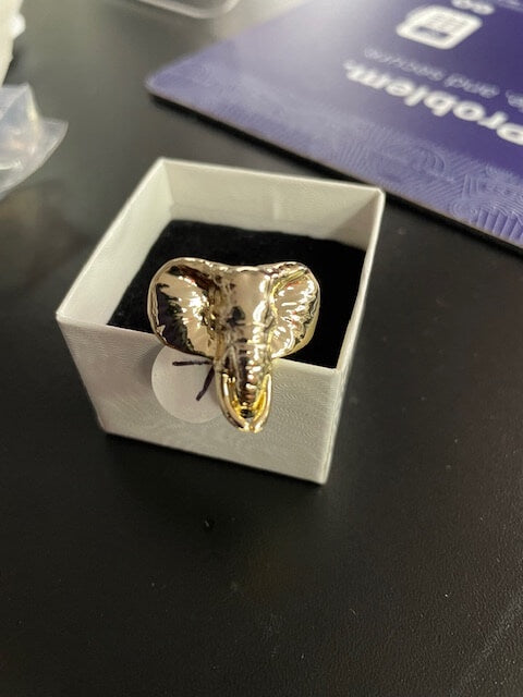 Solid Brass elephant Ring