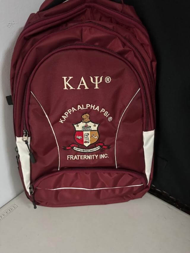 Kappa Alpha Psi-Backpack Padded Crimson