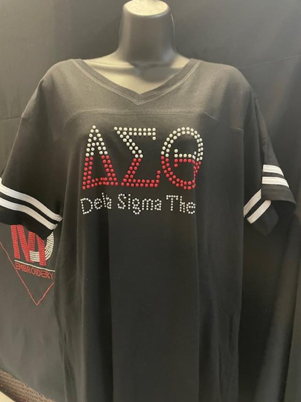 Delta Pearl Greek Letter Jersey Tee