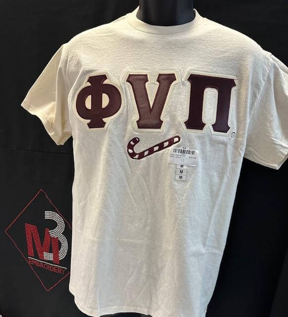 Kappa Alpha Psi-Twill Letter Tee w/Additional embroidery - M3Greek®