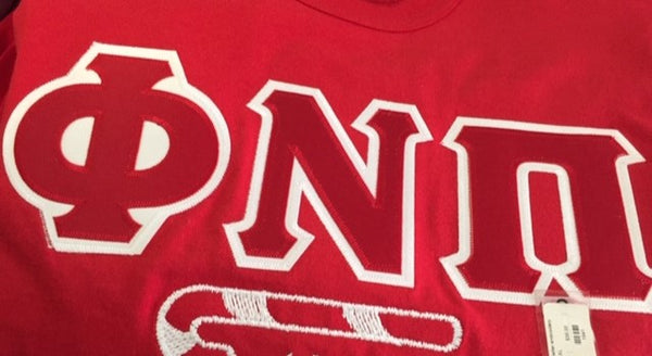 Kappa Alpha Psi-Twill Letter Tee w/Additional embroidery - M3Greek®