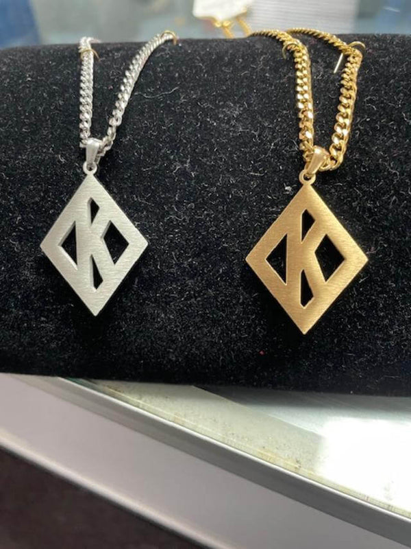 Kappa Alpha Psi-CS-Stainless Steel Diamond K  Pendant