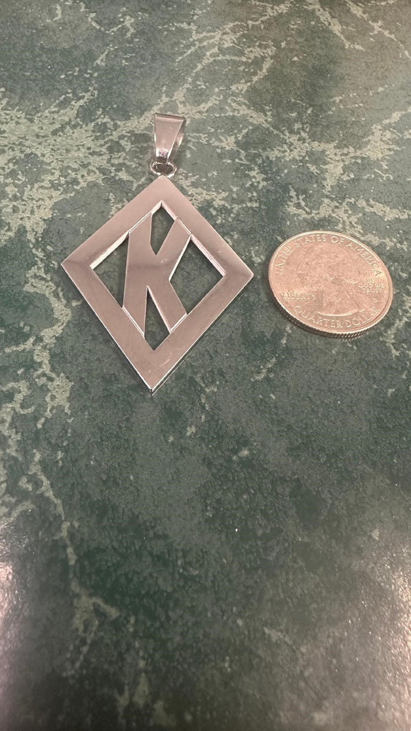 CS-Stainless Steel Diamond K  Silver