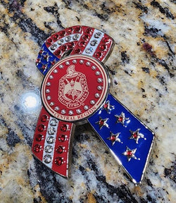 ALL NEW for 2024 Central Region Rhinestone and Pearl Ribbon Pin - Delta Sigma Theta