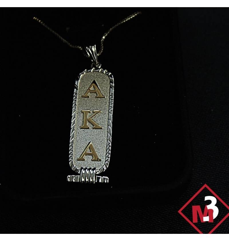Cartouche Pendant - Alpha Kappa Alpha®️ -Greek_Paraphernalia - M3 Greek