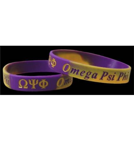 Silicone Wristband - Omega Psi Phi -Greek_Paraphernalia - M3 Greek