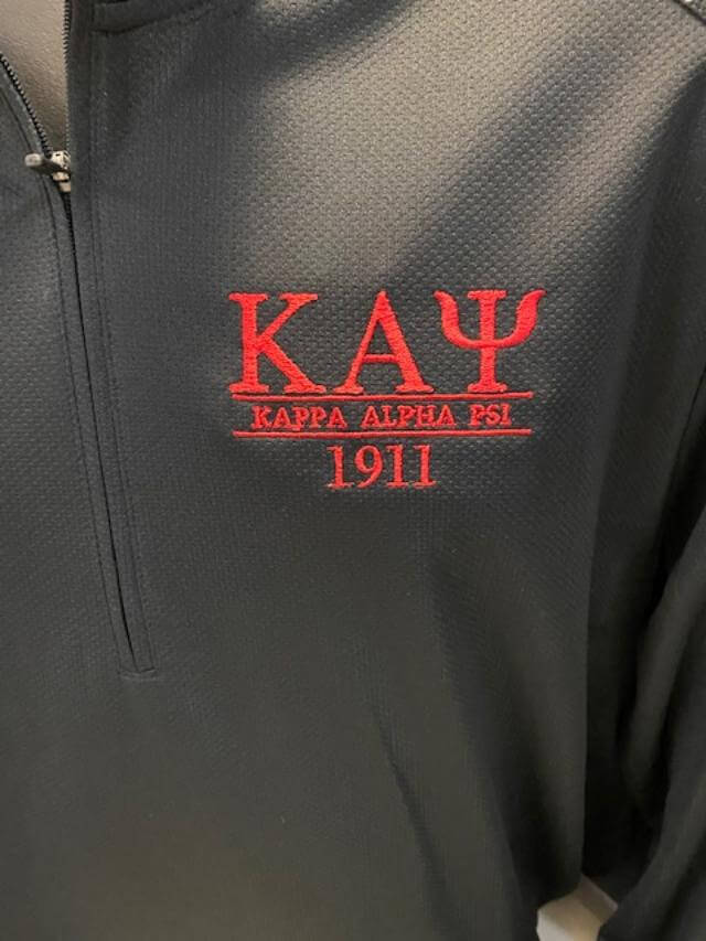 Kappa Alpha Psi Greek-Long sleeve 1/4 zip shirt