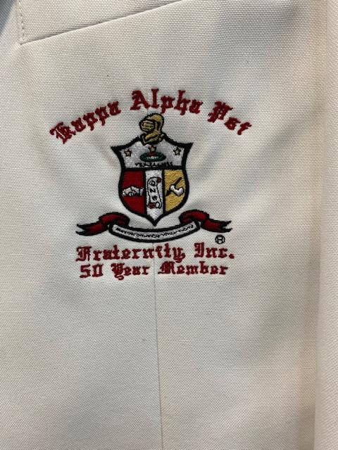 tillykke klip mangfoldighed Kappa Alpha Psi Fraternity 50 Year white Blazer