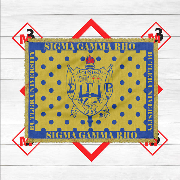 Sigma Gamma Rho Throw Blanket / Afghan -Greek_Paraphernalia - M3 Greek