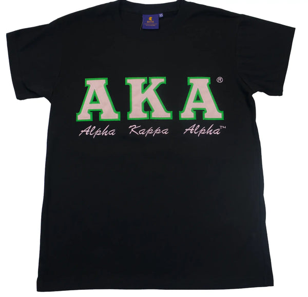 Twill Letter Tee - Alpha Kappa Alpha®️ - M3Greek®