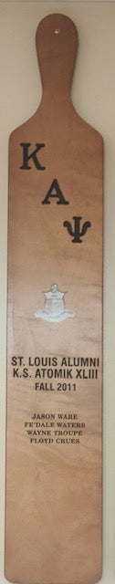 Kappa Alpha Psi- Custom Made Chapter Paddle Commemorative