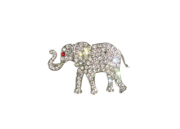 Stone/Pearl Elephant Lapel Pin- Delta Sigma Theta