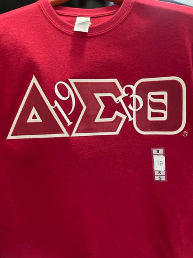 Delta Sigma Theta®️-Twill Letter Tee with a Twist