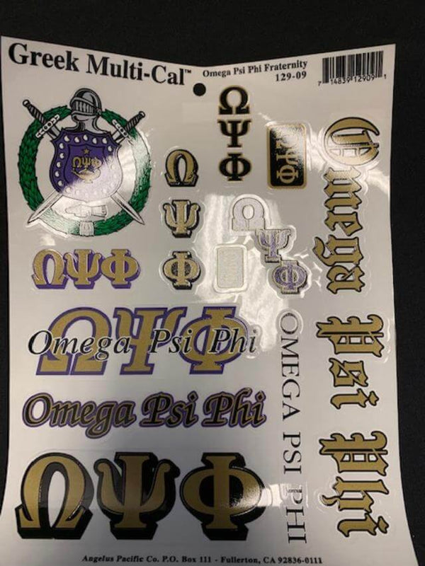 Multi Cal Decal sheets - Omega Ps Phi