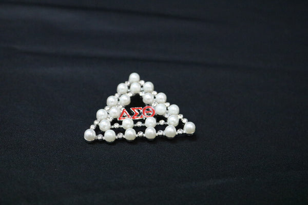 Pearl Triangle Lapel Pin- Delta Sigma Theta