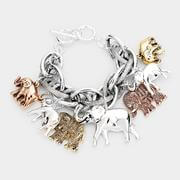 Silver/Gold Elephant Statement Necklace Set OR Bracelet -Greek_Paraphernalia - M3 Greek