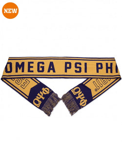 Winter Scarf - Omega Psi Phi -Greek_Paraphernalia - M3 Greek