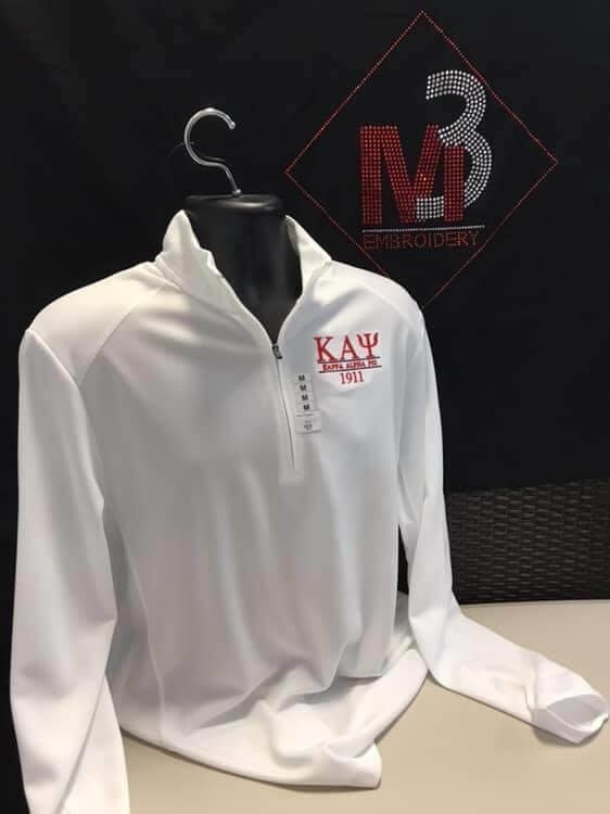Half Zip Long Sleeve Golf Shirt Shirt - Kappa Alpha Psi -Greek_Paraphernalia - M3 Greek