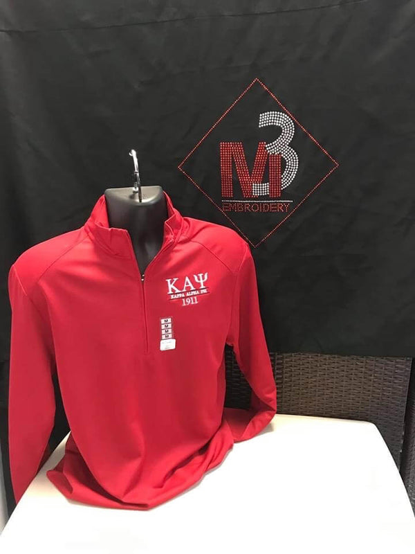 Half Zip Long Sleeve Golf Shirt Shirt - Kappa Alpha Psi -Greek_Paraphernalia - M3 Greek