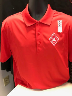 M3GREEK®️ Kappa Diamond Badge Polo - Kappa Alpha Psi -Greek_Paraphernalia - M3 Greek