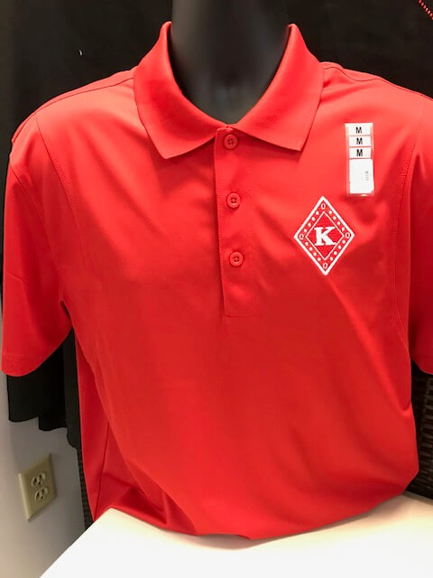 M3GREEK®️ Kappa Diamond Badge Polo - Kappa Alpha Psi -Greek_Paraphernalia - M3 Greek
