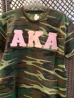 Twill Camo Tee - Alpha Kappa Alpha®️ -Greek_Paraphernalia - M3 Greek