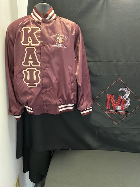 Satin Baseball Jacket - Kappa Alpha Psi -Greek_Paraphernalia - M3 Greek