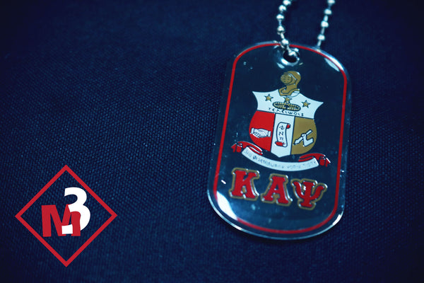 Double Sided Greek Letter Dog Tags with epoxy coating: Kappa Alpha Psi -Greek_Paraphernalia - M3 Greek