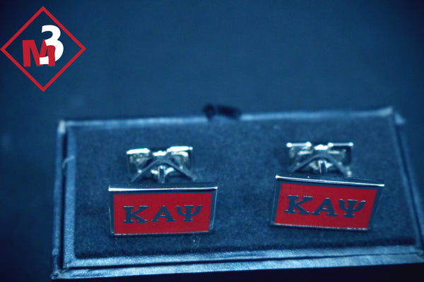 Rectangular Cuff Links - Kappa Alpha Psi -Greek_Paraphernalia - M3 Greek