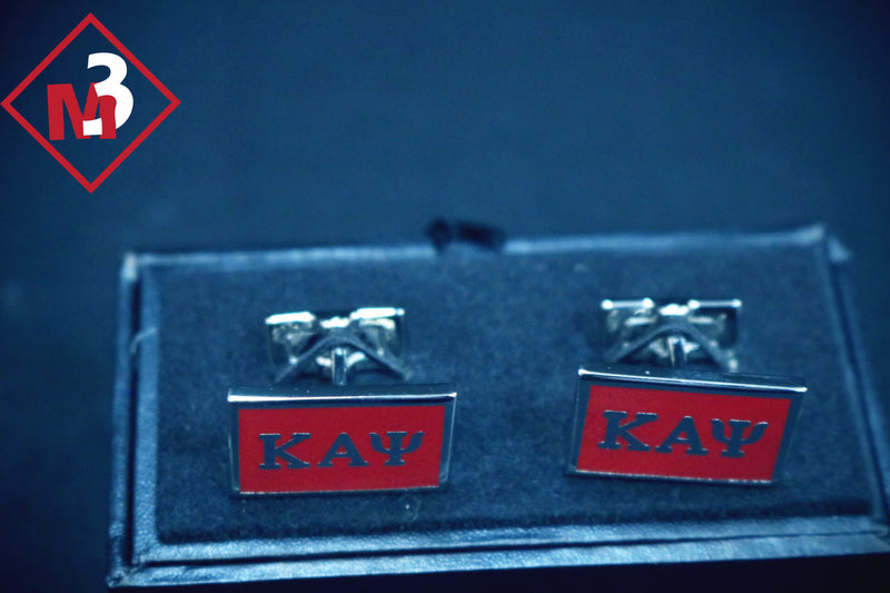 Rectangular Cuff Links - Kappa Alpha Psi -Greek_Paraphernalia - M3 Greek