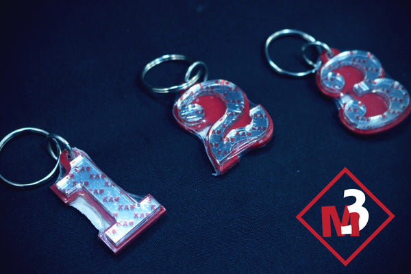 Line Number Key Chains - Kappa Alpha Psi -Greek_Paraphernalia - M3 Greek