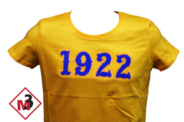 1922 Twill Letter Tee - Sigma Gamma Rho -Greek_Paraphernalia - M3 Greek