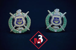 Shield Cufflinks - Omega Psi Phi -Greek_Paraphernalia - M3 Greek