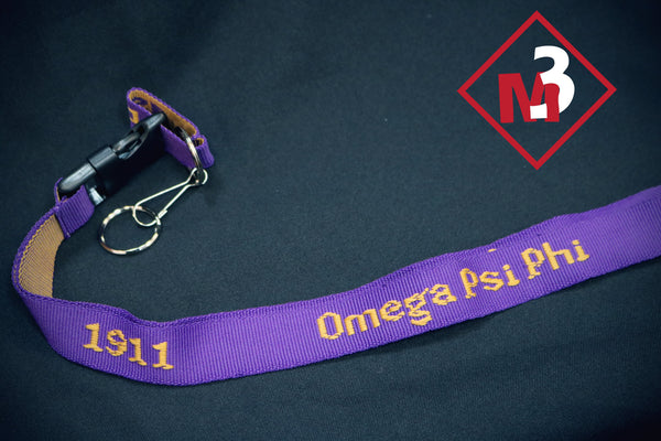 PVC Lanyard - Omega Psi Phi -Greek_Paraphernalia - M3 Greek