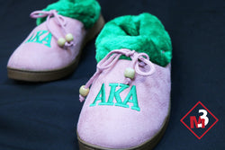 House Slippers - Alpha Kappa Alpha®️ -Greek_Paraphernalia - M3 Greek