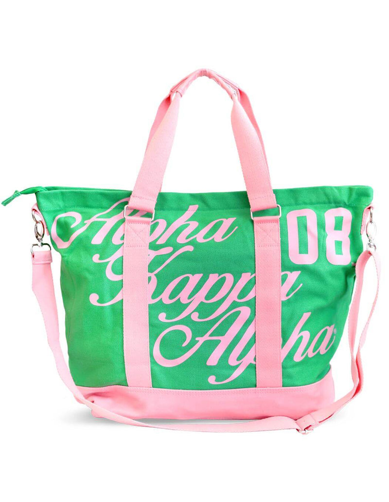 Large Canvas Tote Bag - Alpha Kappa Alpha®️ -Greek_Paraphernalia - M3 Greek