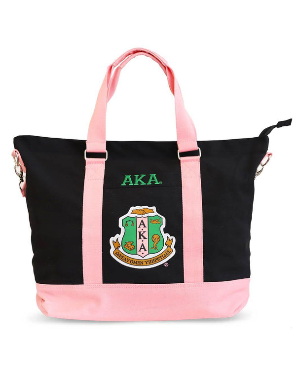 Large Canvas Tote Bag - Alpha Kappa Alpha®️ -Greek_Paraphernalia - M3 Greek