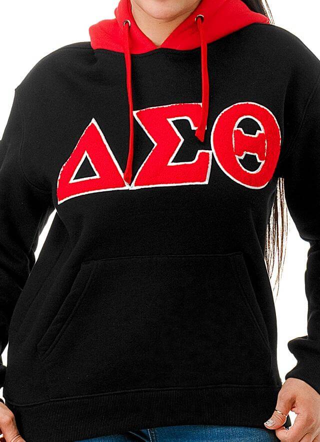 Delta Sigma Theta - Fleece Chenille Hoodie CAL LT