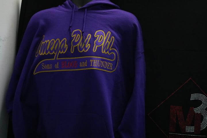 Omega Psi Phi: Tail Camo or Purple Hoodie-M3 Custom Twill