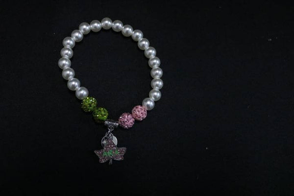 Single Charm Pearl or Stone Bracelet - AKA