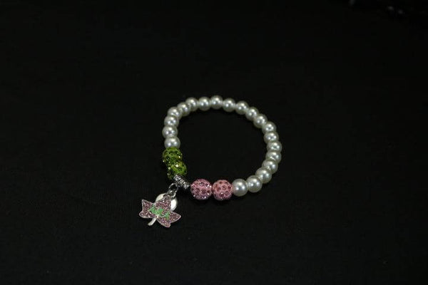 Single Charm Pearl or Stone Bracelet - AKA