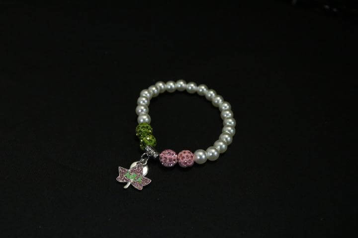 Single Charm Pearl or Stone Bracelet - AKA