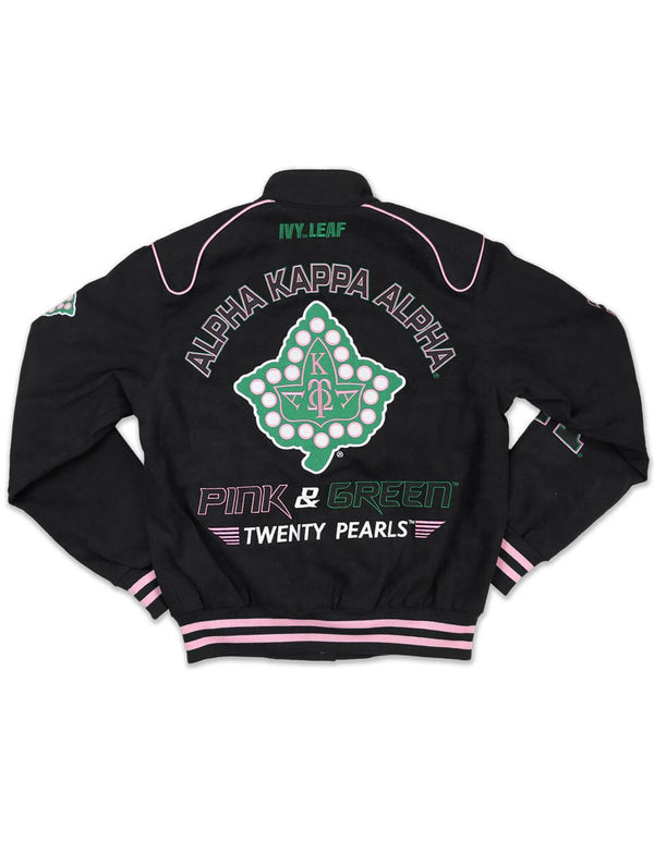 Nascar Jacket - Alpha Kappa Alpha®️ -Greek_Paraphernalia - M3 Greek