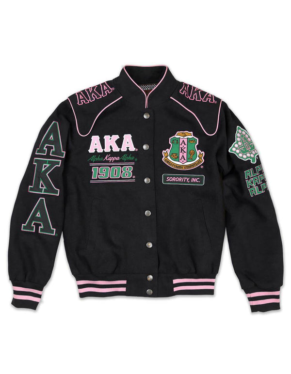 Nascar Jacket - Alpha Kappa Alpha®️ -Greek_Paraphernalia - M3 Greek