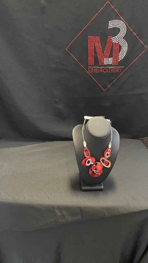 Red Shell Necklace Set